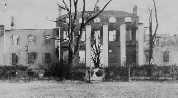smcm calvert hall after fire 1924