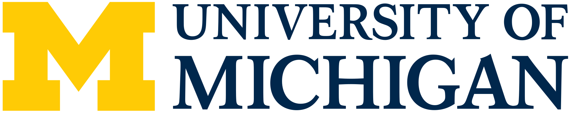 密歇根大学 logo, By 密歇根大学 - http://vpcomm.密西根大学.edu/brand/downloads/um-logo，公共领域，http://commons.维基.org/w/index.php?curid = 71242380 "