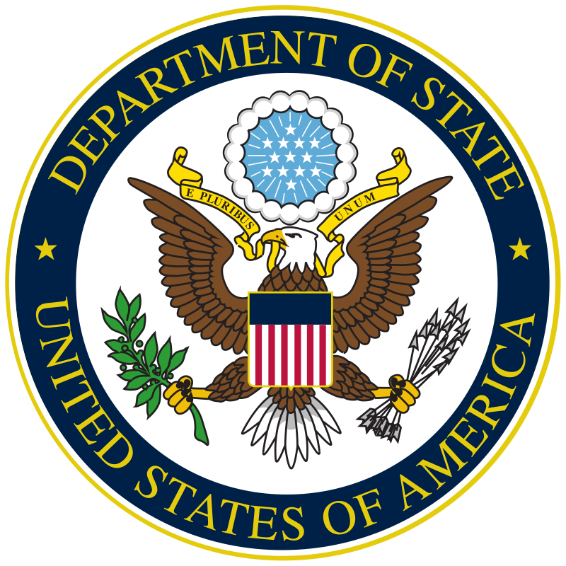 U.S. 国务院 official seal, By United States 国务院 - http://www.状态.gov (top left corner)，公共领域，http://commons.维基.org/w/index.php?curid = 57073264 "