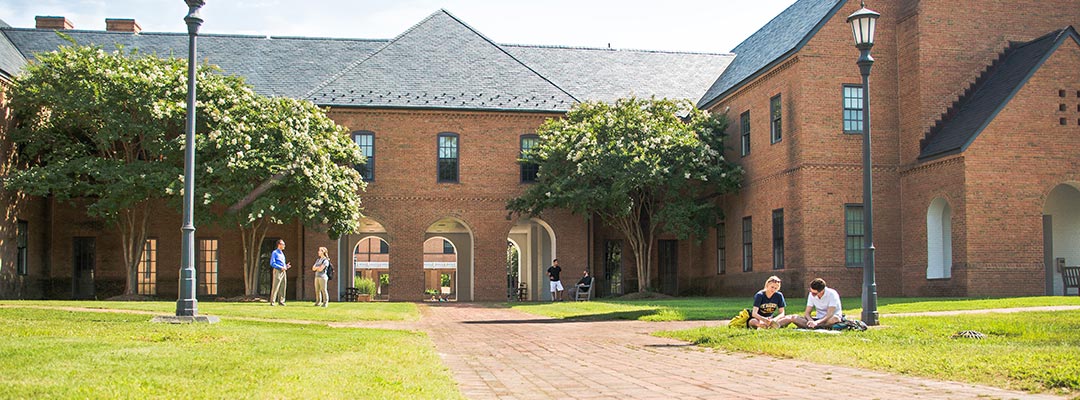 Campus green space Schaefer Hall