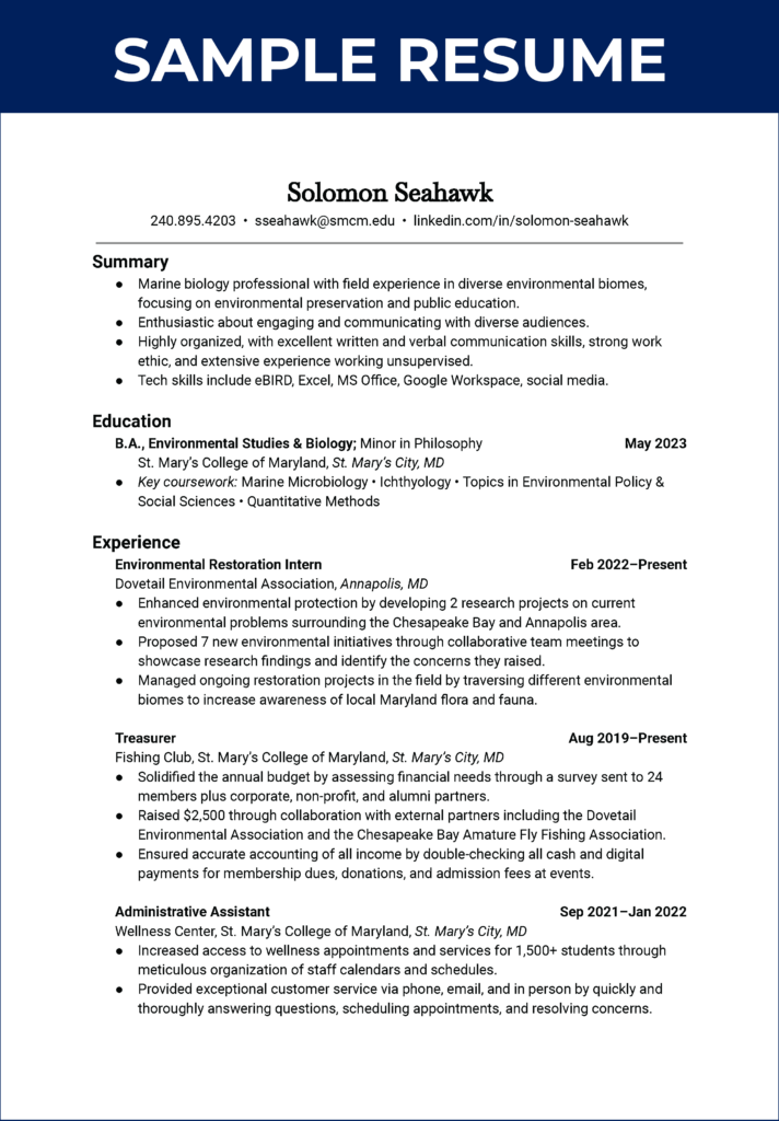 Resume & Professional Documents