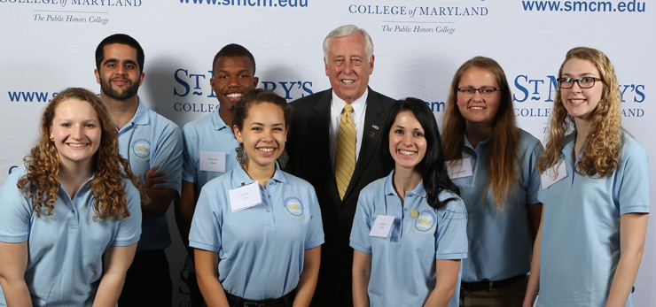 Hon. Steny Hoyer, U.S. Representative from the 5th Congressional District of Maryland and Advisor to CSD with SMCM Student Ambassadors.