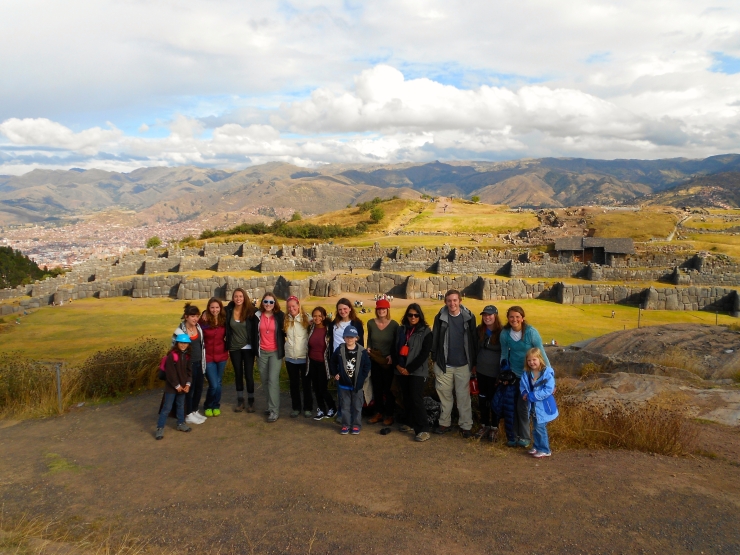 Students on a trip in Peru