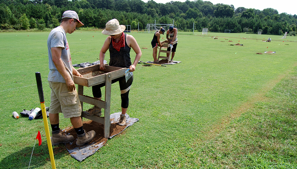 Dr. King’s team excavates the site of enslaved peoples’ quarters