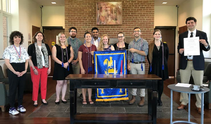 In Spring 2017, St. Mary's College of Maryland inaugurated the college's first ever chapter of Pi Delta Phi, the National French Honor Society. 