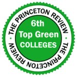 "6th Top Green College" badge from Princeton Review