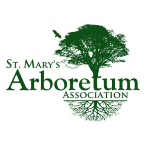 green tree with roots surrounding the name, "St. Mary's Arboretum Association"